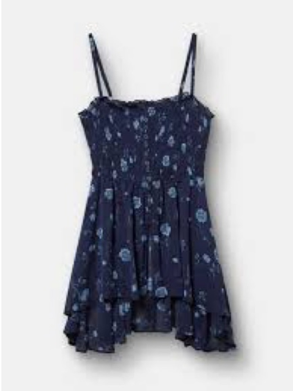 TORRID Navy Blue Floral Smocked Cami Dress